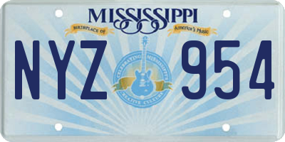 MS license plate NYZ954