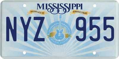 MS license plate NYZ955