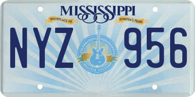 MS license plate NYZ956