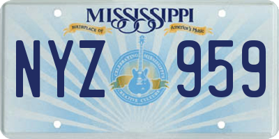 MS license plate NYZ959