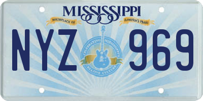 MS license plate NYZ969