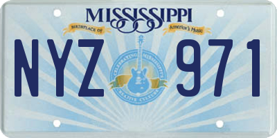 MS license plate NYZ971