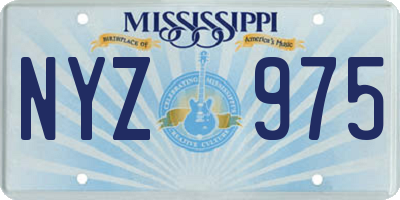 MS license plate NYZ975