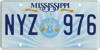 MS license plate NYZ976