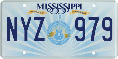 MS license plate NYZ979