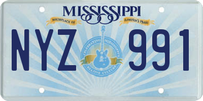 MS license plate NYZ991