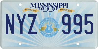 MS license plate NYZ995