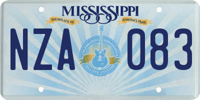 MS license plate NZA083
