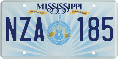 MS license plate NZA185