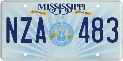 MS license plate NZA483