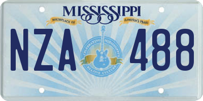 MS license plate NZA488