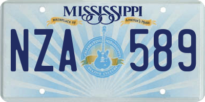 MS license plate NZA589