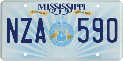 MS license plate NZA590