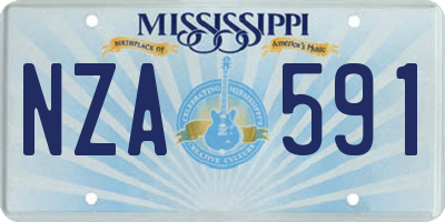 MS license plate NZA591