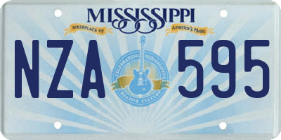 MS license plate NZA595