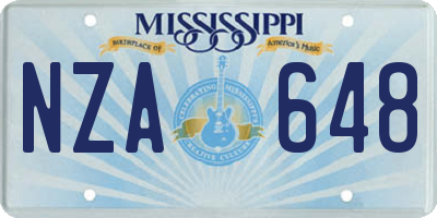 MS license plate NZA648