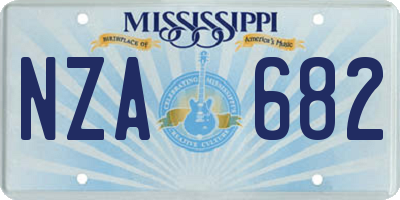 MS license plate NZA682