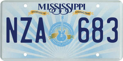 MS license plate NZA683