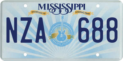 MS license plate NZA688