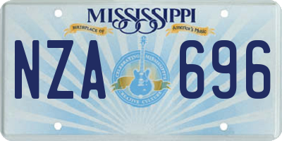 MS license plate NZA696