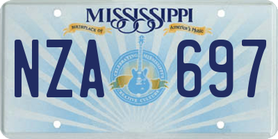 MS license plate NZA697