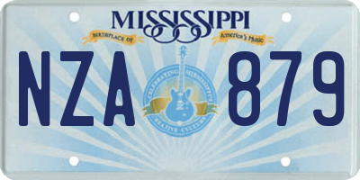 MS license plate NZA879
