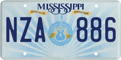 MS license plate NZA886