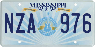 MS license plate NZA976