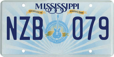 MS license plate NZB079