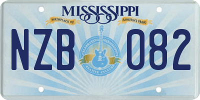 MS license plate NZB082