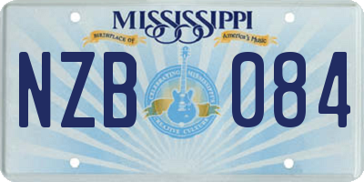 MS license plate NZB084
