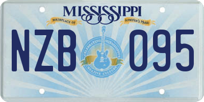 MS license plate NZB095