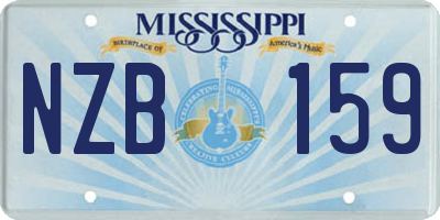 MS license plate NZB159
