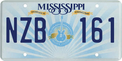 MS license plate NZB161