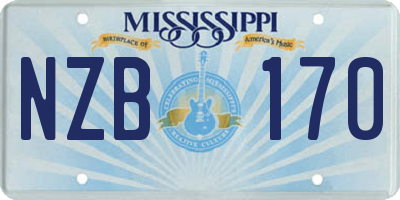 MS license plate NZB170
