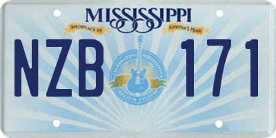 MS license plate NZB171