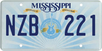 MS license plate NZB221