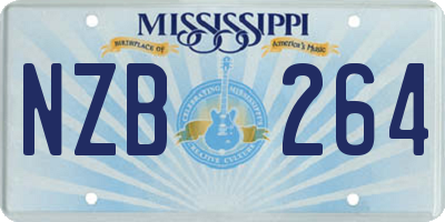 MS license plate NZB264