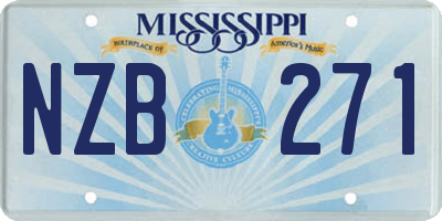 MS license plate NZB271