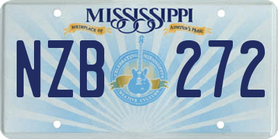MS license plate NZB272