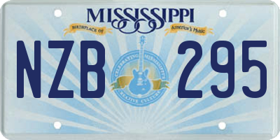 MS license plate NZB295