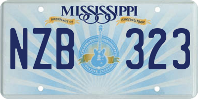 MS license plate NZB323