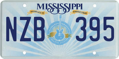 MS license plate NZB395