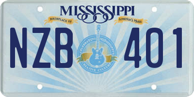 MS license plate NZB401