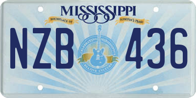 MS license plate NZB436