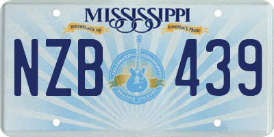 MS license plate NZB439