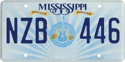 MS license plate NZB446
