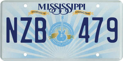 MS license plate NZB479