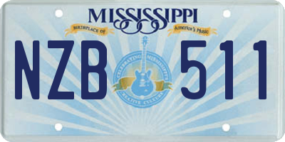 MS license plate NZB511