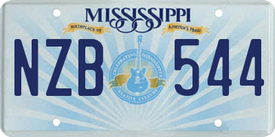MS license plate NZB544